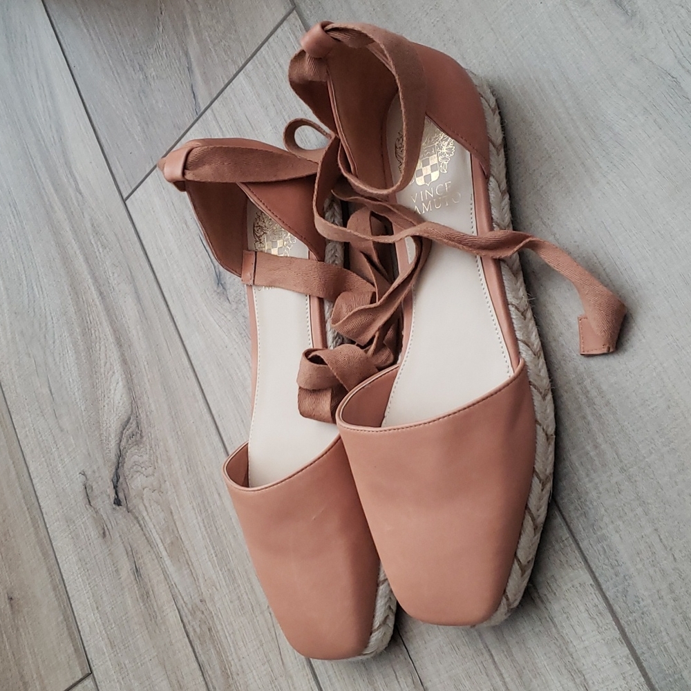 Vince Camuto Tan Ankle Tie Espadrille